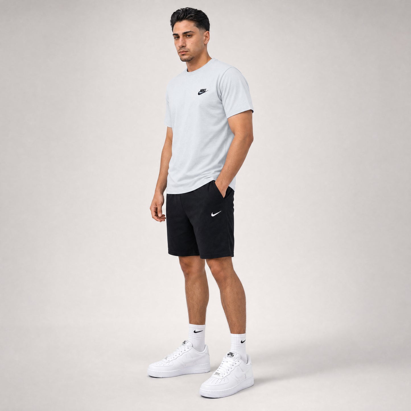 T-SHIRT + SHORTS WHITE
