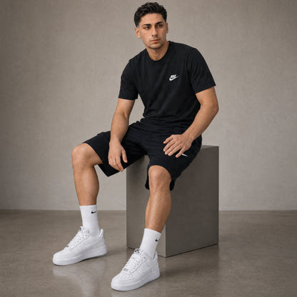 T-SHIRT + SHORTS BLACK
