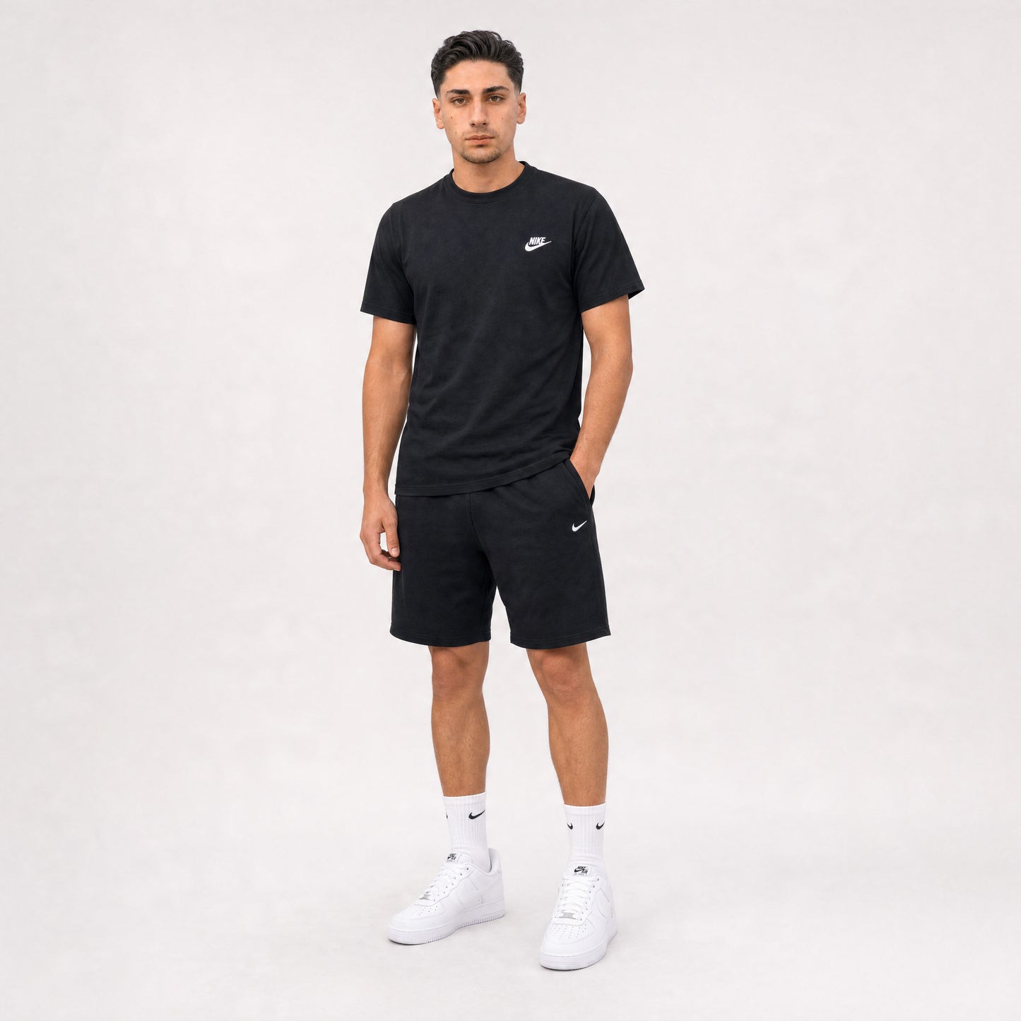 T-SHIRT + SHORTS BLACK