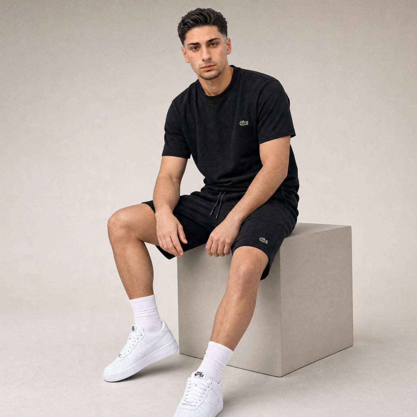 T-SHIRT + SHORTS BLACK