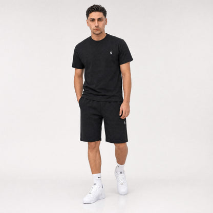 T-SHIRT + SHORTS BLACK