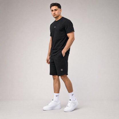 T-SHIRT + SHORTS BLACK