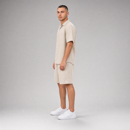 LINEN SHIRT + SHORTS