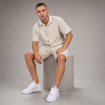LINEN SHIRT + SHORTS