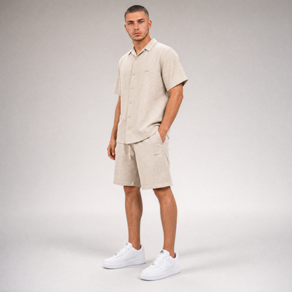 LINEN SHIRT + SHORTS