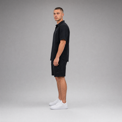 LINEN SHIRT + SHORTS