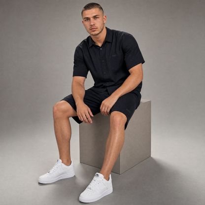 LINEN SHIRT + SHORTS