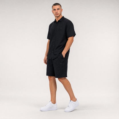 LINEN SHIRT + SHORTS
